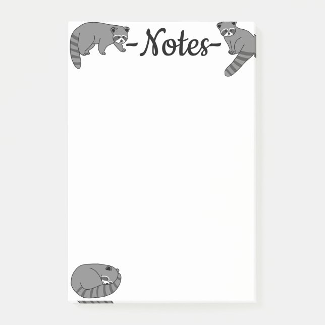 Bloco De Notas Raccoons (Frente)