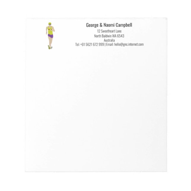 Bloco De Notas Race Walking (Frente)