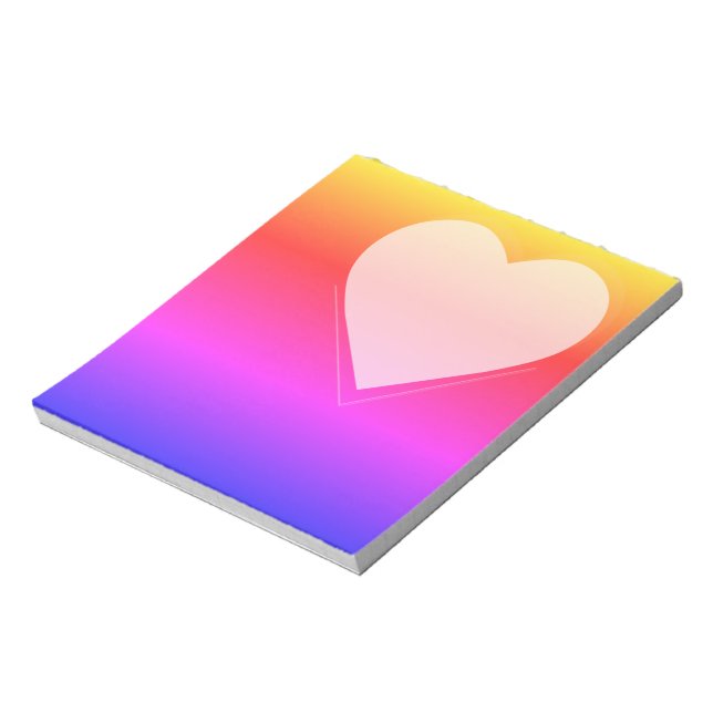Bloco De Notas Rainbow and heart notes (Invertido)