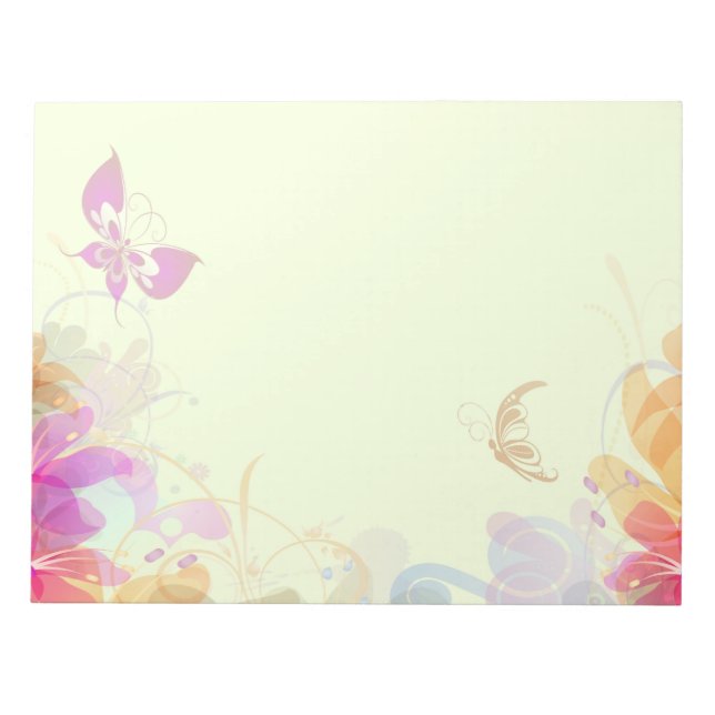 Bloco De Notas Rainbow Pastel Florals (Frente)