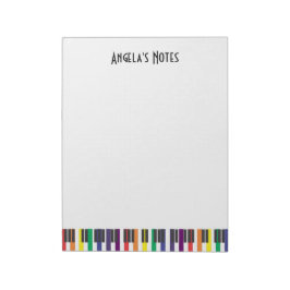 Bloco De Notas Rainbow Piano Keys
