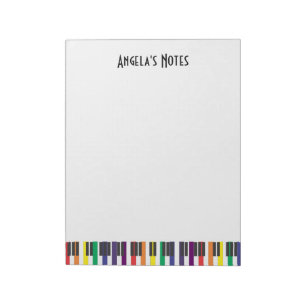 Bloco De Notas Rainbow Piano Keys