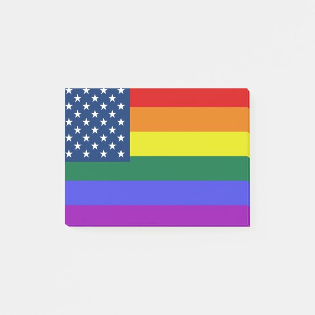 Bloco De Notas Rainbow Pride EUA (Frente)