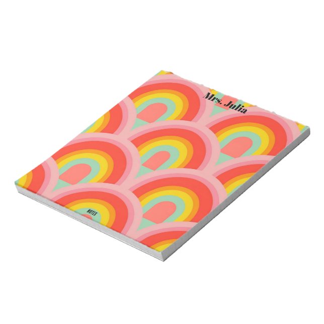 Bloco De Notas Rainbow Teacher gift Notepad  (Invertido)