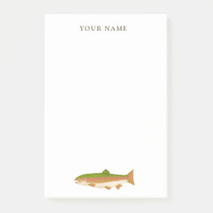 Bloco De Notas Rainbow Trout Art Pescador