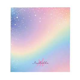 Bloco De Notas Rainbow Unicorn Glitter