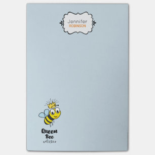 Bloco De Notas Rainha Bee Bumble Bonita com Coroa Personalizada