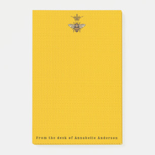Bloco De Notas Rainha Bee com Ornamentado Crown Posta Notas