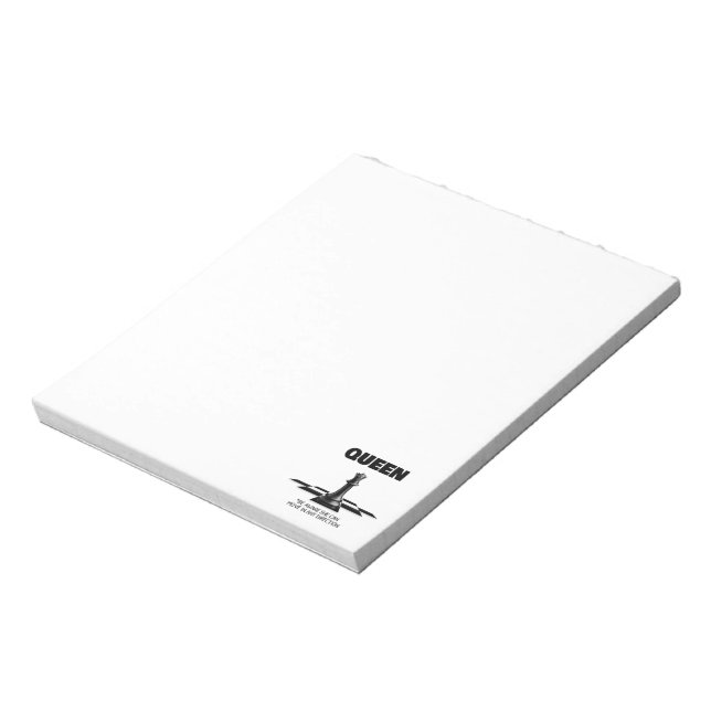 Bloco De Notas Rainha Chess, Tenha Consciência Que Pode Se Mover  (Invertido)