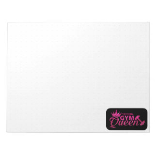 Bloco De Notas Rainha de glitter rosa personalizada, cinzenta, po