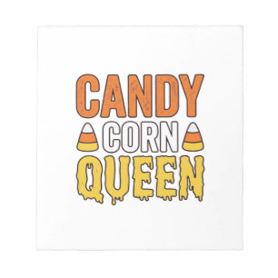 Bloco De Notas Rainha do Candy Corn Design de Camiseta Vintage de