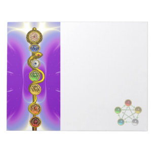 BLOCO DE NOTAS RAIO DE ASCLEPIUS 7 CHAKRAS,YOGA, ENERGIA ESPIRITU