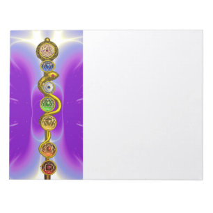 BLOCO DE NOTAS RAIO DE ASCLEPIUS 7 CHAKRAS,YOGA, ENERGIA ESPIRITU