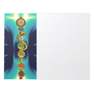 BLOCO DE NOTAS RAIO DE ASCLEPIUS 7 CHAKRAS,YOGA, ENERGIA ESPIRITU