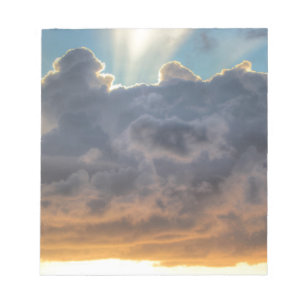 Bloco De Notas Raios Sunset de Luz através de Nuvens de Tempesta
