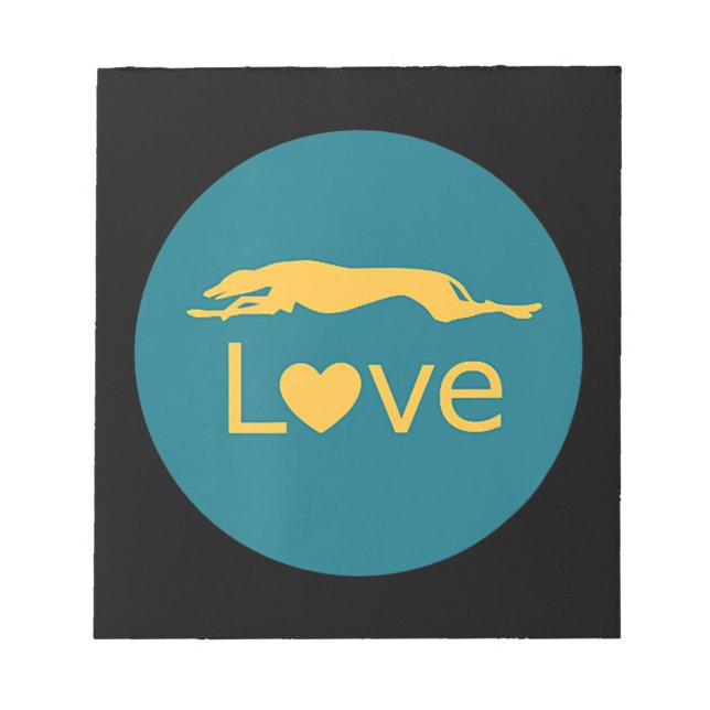 Bloco De Notas Raiva Aposentada do Amor a Greyhound (Frente)