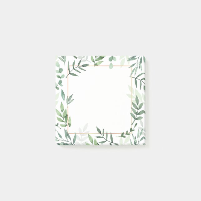 Bloco De Notas Ramais E Folhas Com Frame (Frente)