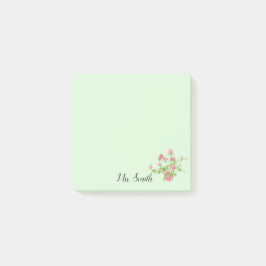 Bloco De Notas Ramalhete floral de trevo boho rústico monograma
