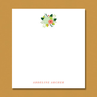 Bloco De Notas Ramalhete Floral Romântico e Feminino