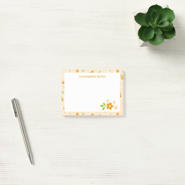 Bloco De Notas Ramalhetes Florais de Margaridas da Primavera Pers (Escritótio)