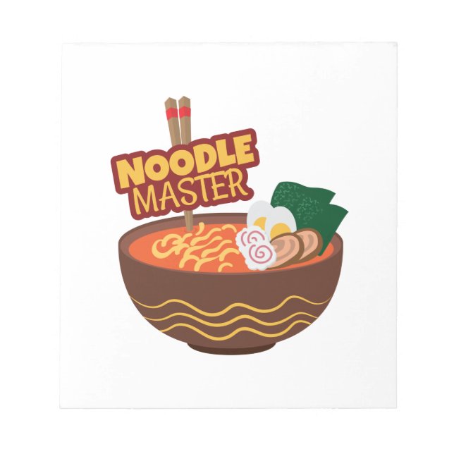 Bloco De Notas Ramen Noodle Master Funny Japonês Gift Idea (Frente)