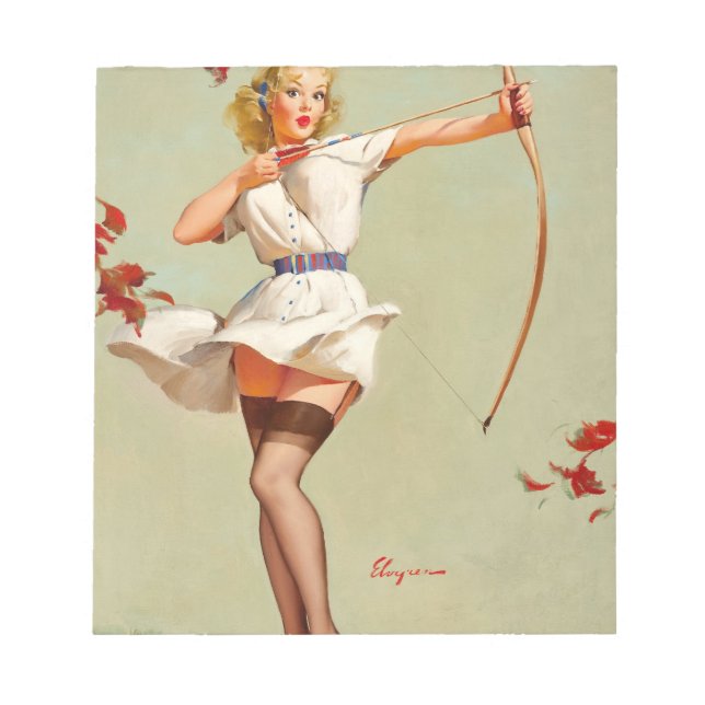 Bloco De Notas Rapariga Pin-Up da Archery (Frente)