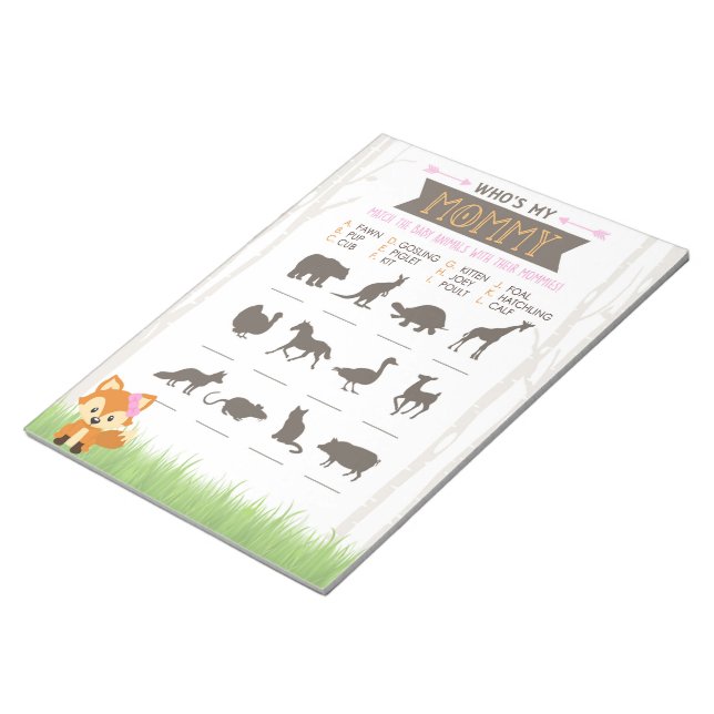 Bloco De Notas Rapariga Que É O Meu Jogo De Chá de fraldas Animal (Inclinado)