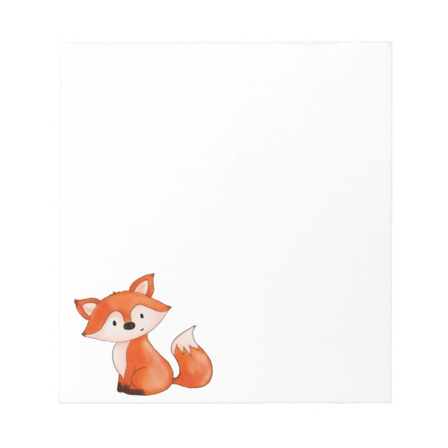 Bloco De Notas Raposa-Bebê | Woodland Animal (Frente)