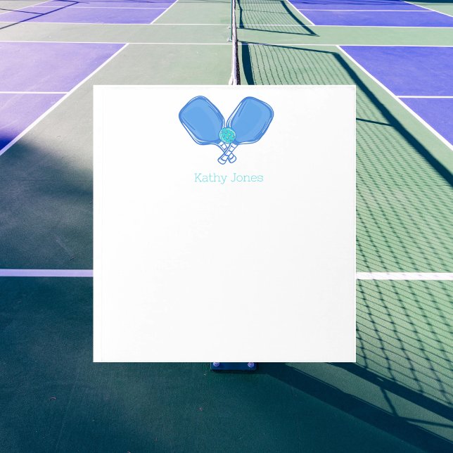 Bloco De Notas Raque de Pickleball Cruzada Personalizada & Bola (Criador carregado)