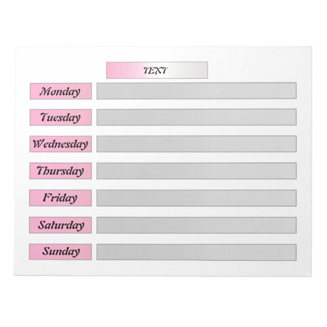 Bloco De Notas Rasgue o calendário, crie um caderno com nota (Frente)
