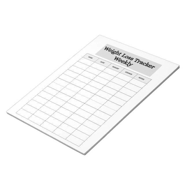 Bloco De Notas Rastreador de Perda de Peso (Inclinado)