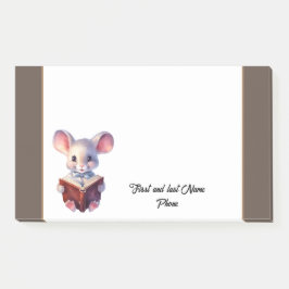 Bloco De Notas Rato bonito com livro
