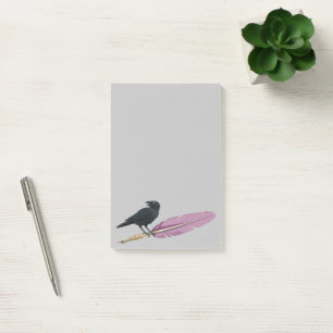 Bloco De Notas Raven Caneta de Pássaros Negros