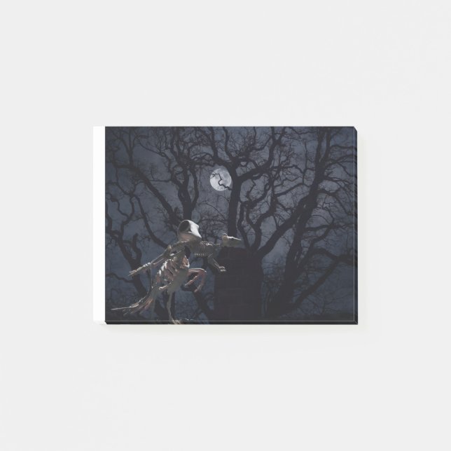 Bloco De Notas Raven e Rato Esqueleto à Lua (Frente)