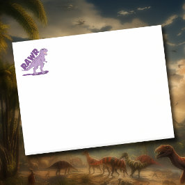 Bloco De Notas RAWR Purple Spotted T-Rex Tyrannosaurus Dinosaur