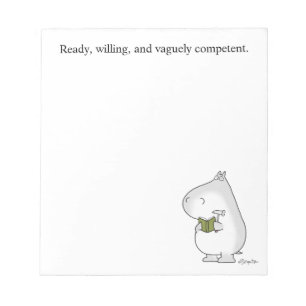 Bloco De Notas Ready Willing Vaguely Competente por Sandra Boynto