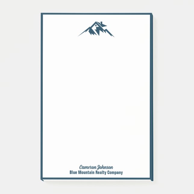 Bloco De Notas Realce Personalizado da Empresa Imobiliária Blue M (Frente)