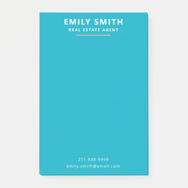 Bloco De Notas Realtor de Agente Imobiliário Fresco e Moderno (Frente)