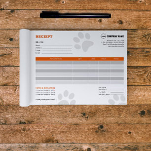 Bloco De Notas Recebimento Personalizado Pet Sitter