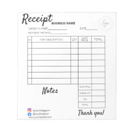 Bloco De Notas Recebimentos personalizados profissionais para emp