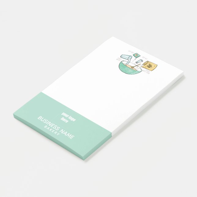 Bloco De Notas Receita de pão de logotipo para empresas (Inclinado)