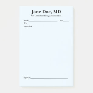 Bloco De Notas Receita divertida de 4" x 6" Posta anota Azul