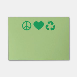 Bloco De Notas Reciclar do amor da paz