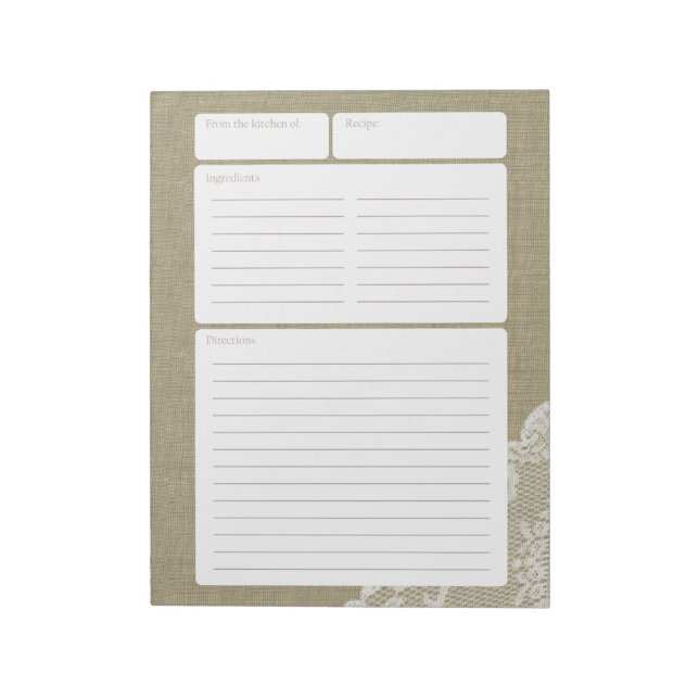 Bloco De Notas Recipiente Coluna e Lace da Página (Invertido)