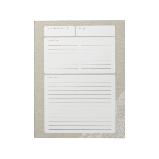 Bloco De Notas Recipiente Coluna Leve e Lace da Página (Invertido)