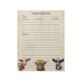 Bloco De Notas Recipiente de Vaca Lover - Perfeito para compartil
