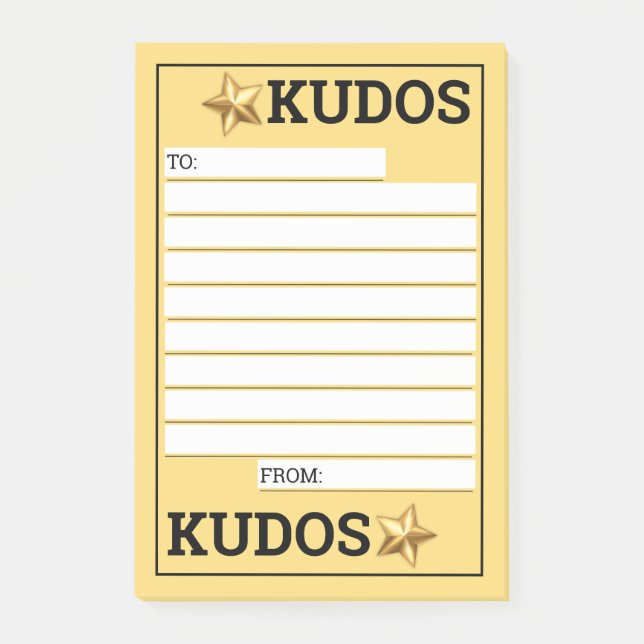 Bloco De Notas Reconhecimento personalizado de kudos de noivado d (Frente)