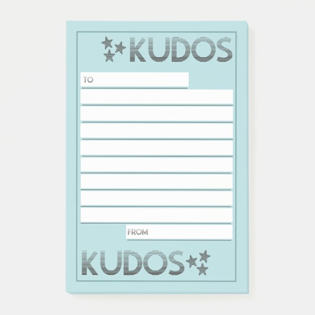 Bloco De Notas Reconhecimento personalizado de kudos de noivado d (Frente)