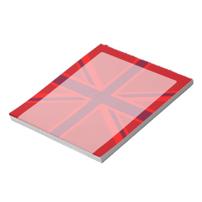 Bloco De Notas Red Accent Union Jack Design (Invertido)