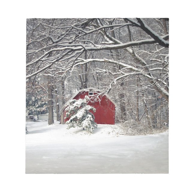 Bloco De Notas Red Barn na neve 2011 (Frente)